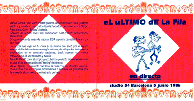 La presentació del disc 'Enemigos de lo Ajeno' a Barcelona es va gravar i distribuir en format casset amb la revista 'Ruta-66'