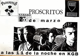 Cartel de presentación de 'Pobres Sueños' en la sala KGB (Barcelona, 1990)
