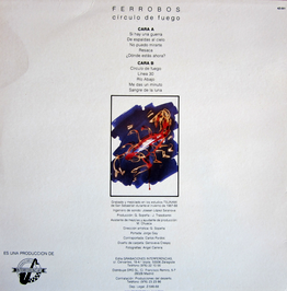 Contraportada del LP 'Círculo de Fuego' (1988)