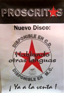 Cartel de promoción del tercer LP, 'Hablando otras lenguas' (1994)