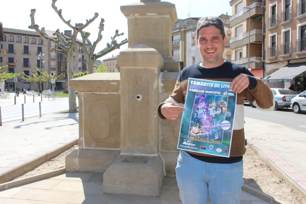 imagen del cartel de la actuación de la banda Fitos y el fitipaldi en Tamarite de Litera