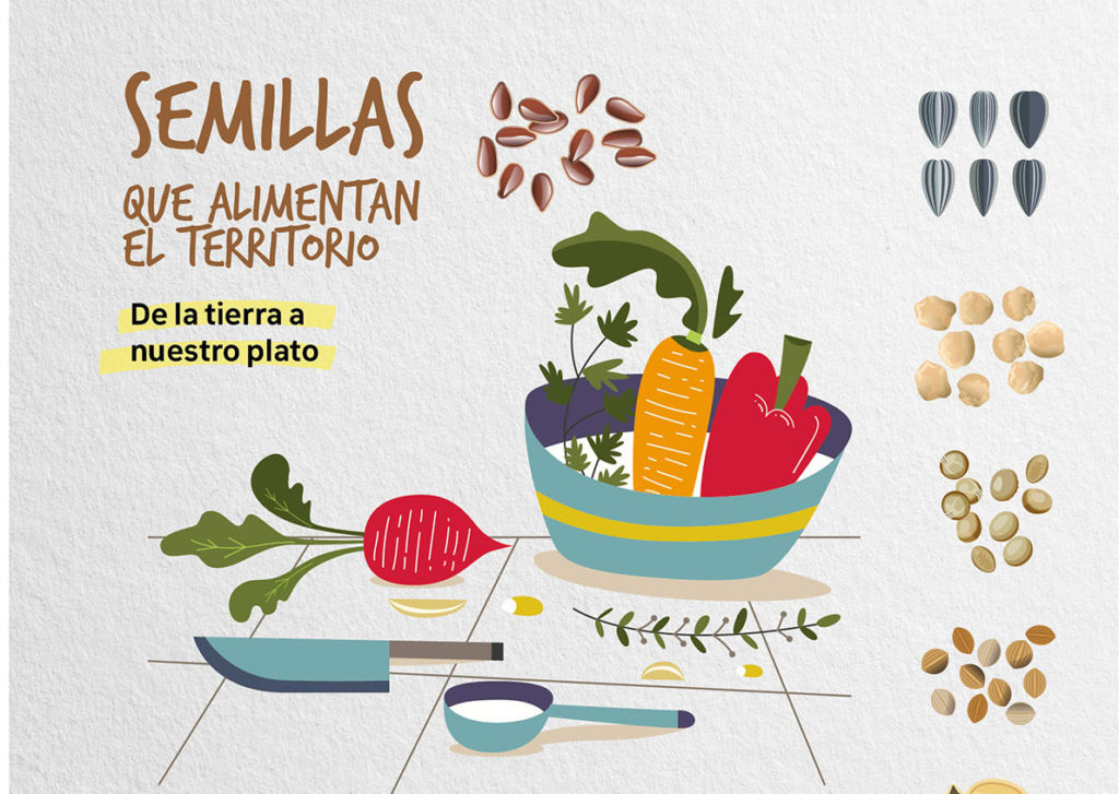 Cartel de la exposición de semillas