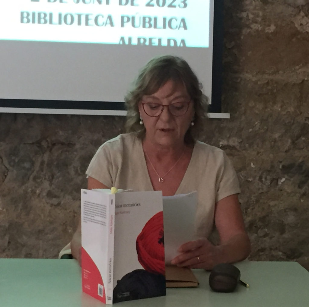 Maite lo día de la presentació a Albelda